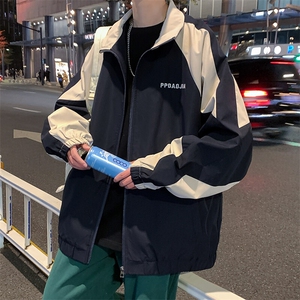 2025秋款大码港风拼接工装oversize潮男机能风夹克外套J25007-P65图片