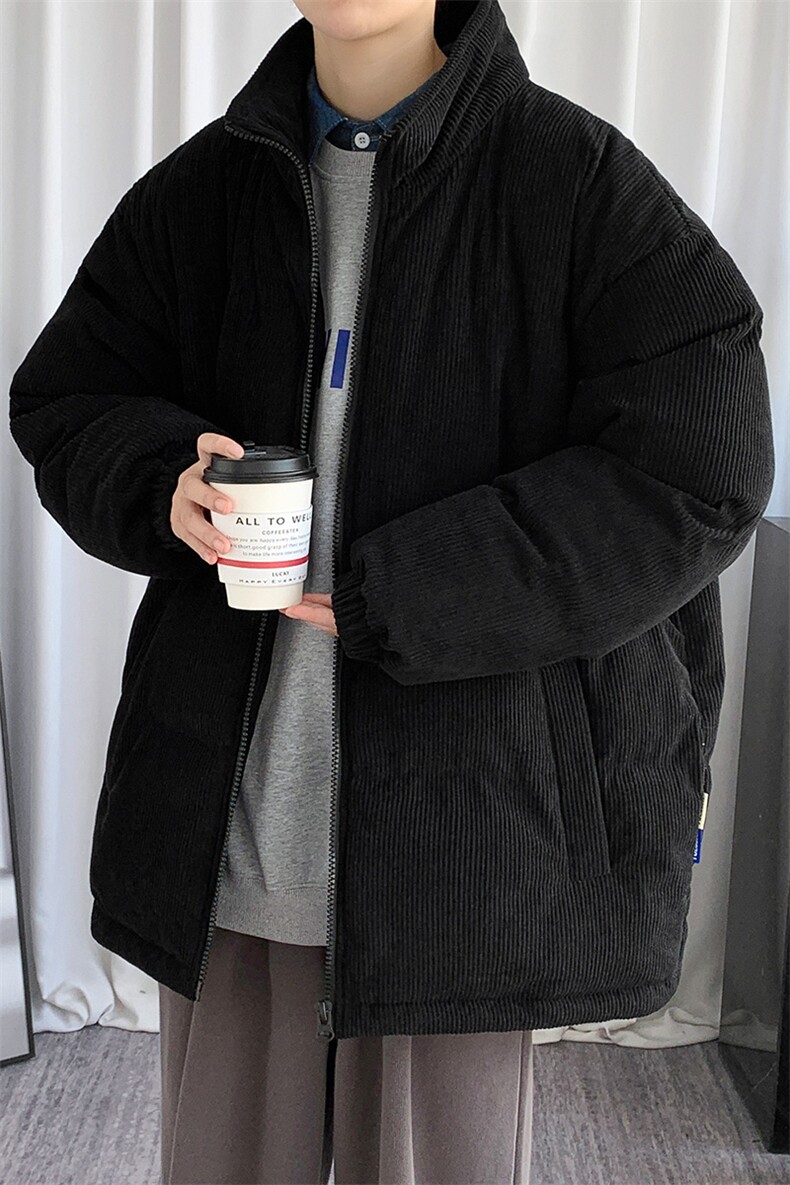 冬季青少年加绒加厚立领棉衣港风清新大码棉服外套男女6223-P100,男装棉衣,电商A441-1
