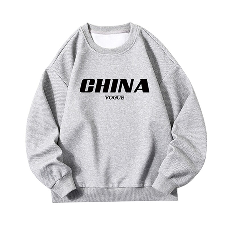 华夫格卫衣圆领卫衣长袖t恤男外套白底HW76001-P30加绒款-P40,男装卫衣,电商A040A