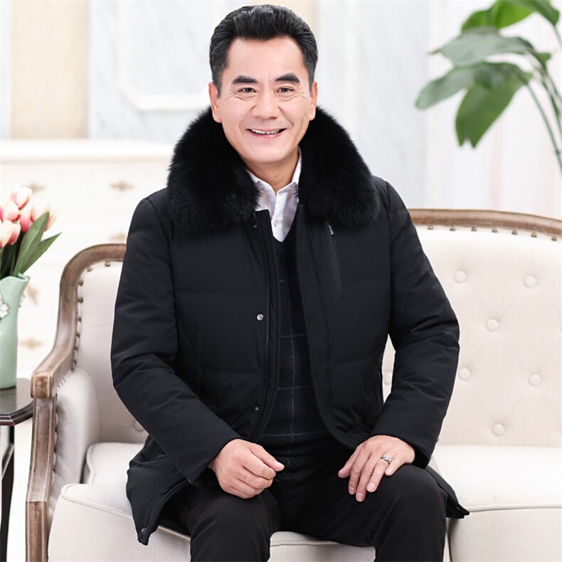 8805/款长年有货！中老年棉服男爸爸加绒加厚大毛领棉衣男,男装棉衣,星座1216（原钱塘722）