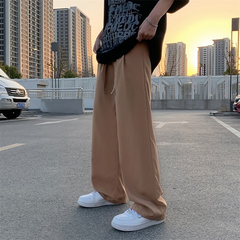 西裤2022韩版百搭宽松直筒阔腿西裤潮流显瘦休闲拖地裤 K3387-P35图片