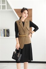 新品上市两件套连衣裙，女装连衣裙，千利红