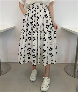 夏季新品女装松紧腰半身裙图片