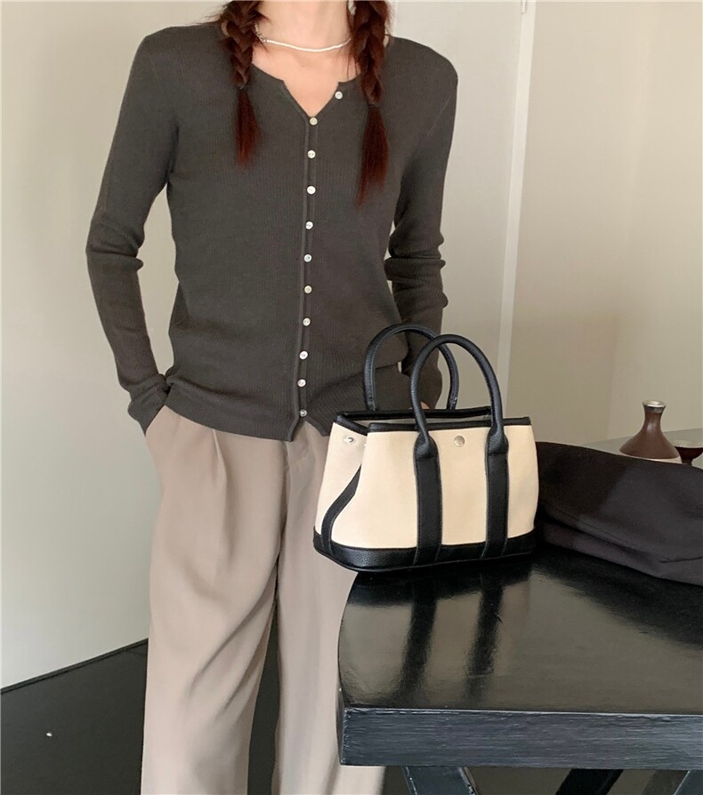 新款简约V领长袖针织衫女宽松休闲百搭上衣,针织衫/毛衣,伟祺羊绒