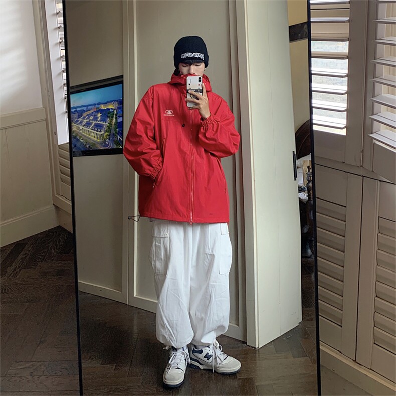 美式高街连帽冲锋衣男户外机能风外套潮牌情侣登山夹克CF07-P60,男装夹克,星座1008