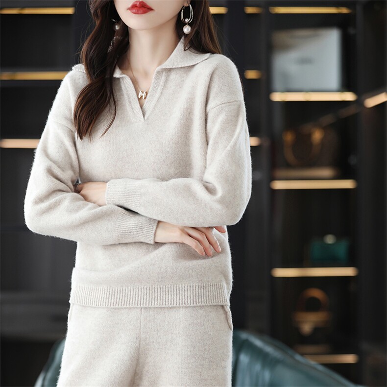 2025年秋季休闲风两件套时尚百搭休闲套装，女装套装/套裙，哲奥羊绒