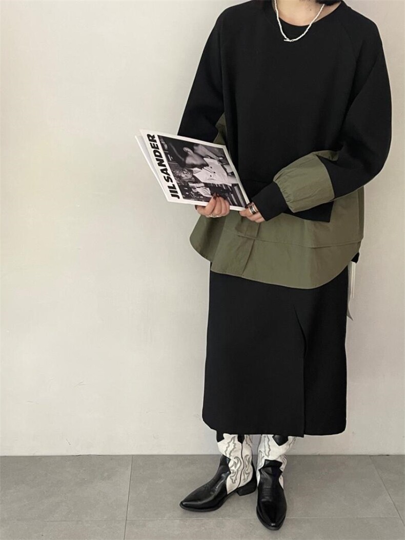 雷洛奇丽—秋装拼接卫衣，女装卫衣/绒衫，雷洛奇丽