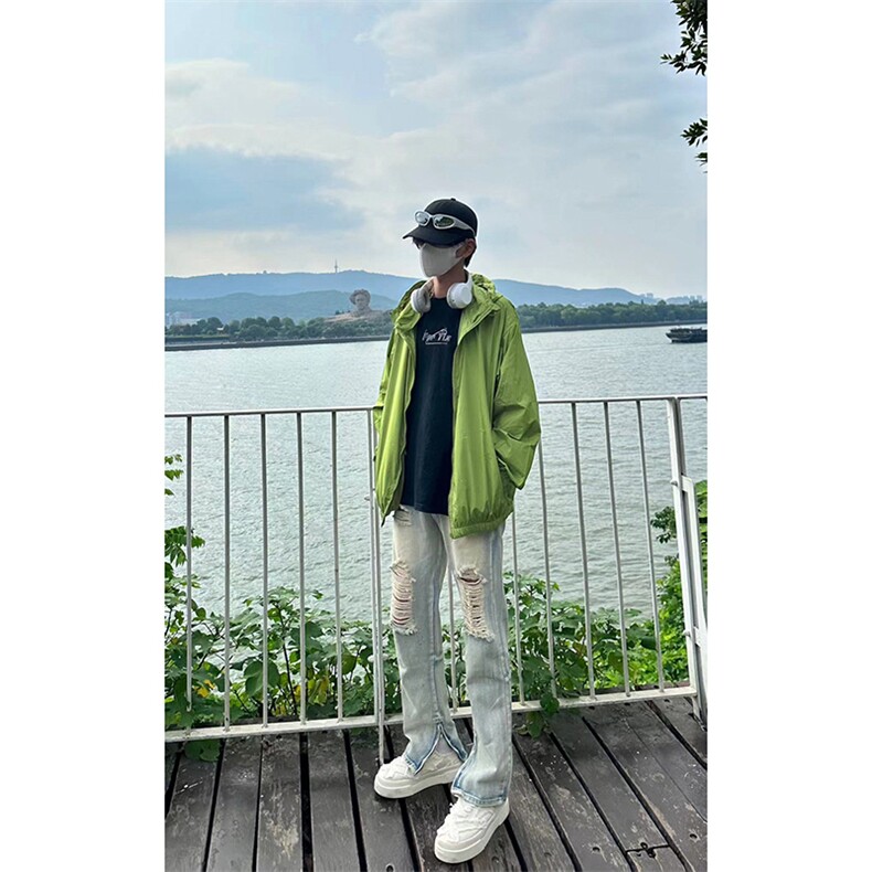 夏季美式高街ins破洞拉拉牛仔裤货号K715P55,男装牛仔裤,电商A063