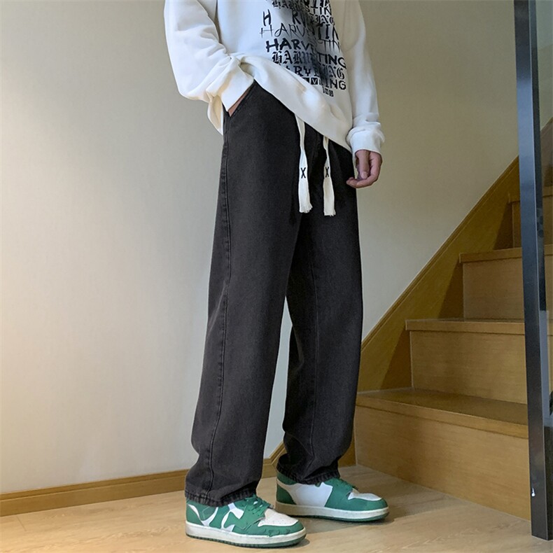 美式街头水洗做牛仔裤男春秋宽松高街vibe长裤子N0508-P30图片