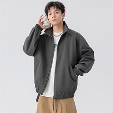 新款硬汉风户外夹克男立领纯色上衣冲锋衣外套A157B-JK7822-P70，男装夹克，电商A157B