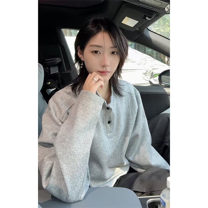 秋季美式高街cleanfit亨利领打底长袖货号C25189特P28,男装卫衣,电商A063