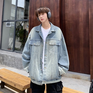现货~男装宽松牛仔夹克水洗休闲牛仔外套男生茄克衫 815-JK307P85图片