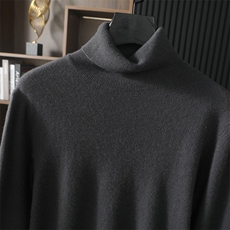 高品质男士羊绒高领毛衣简约百搭保暖舒适尽显绅士风范，男装羊绒套衫，台绒羊绒