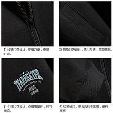 KS21050-P38连帽开衫卫衣男运动外套大码班服砖墙挂拍，男装卫衣，电商A040A