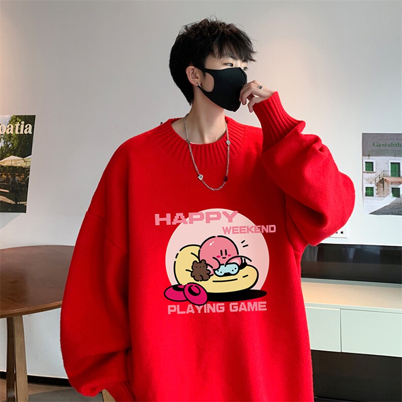 半高领毛衣男士大码针织衫男毛线衣男M18313-P45加绒款-P65,男装针织衫/毛衣,电商A040