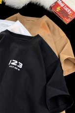 B239-1157-P28港风平铺图立体数字夏季纯棉落肩袖短袖t恤上衣，男装T恤，星座514-2(原B239)