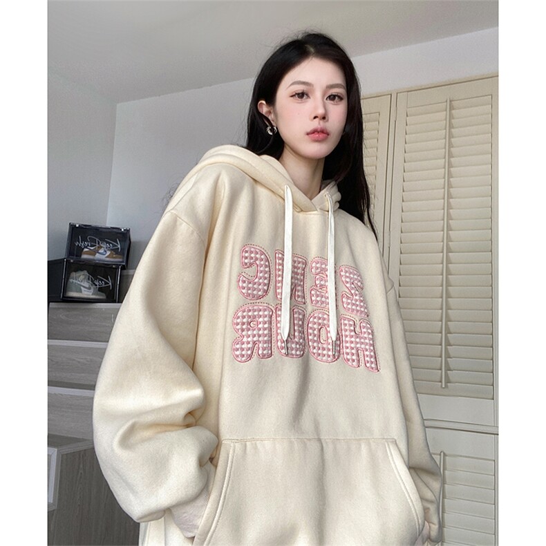QC5192-TP45控价68贴布绣卫衣情侣连帽大码美式潮流帽衫男女,男装卫衣,电商A102-1