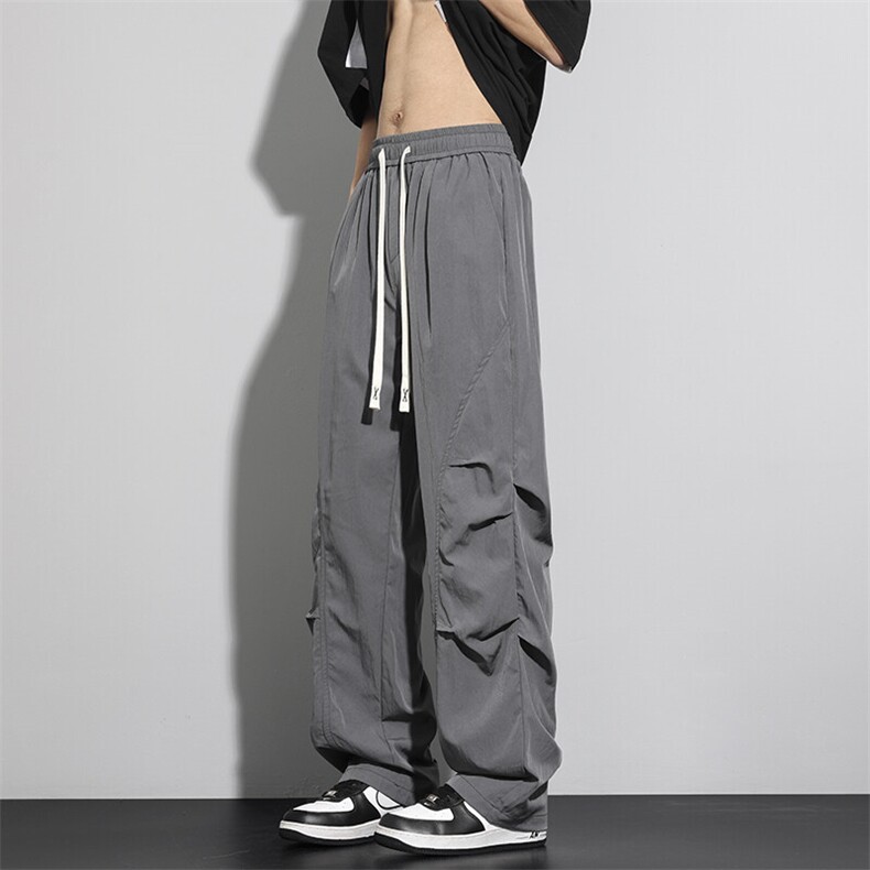 2025新款美式高街vibe褶皱工装男潮牌休闲裤子XZ301b-2-CK722TP30图片