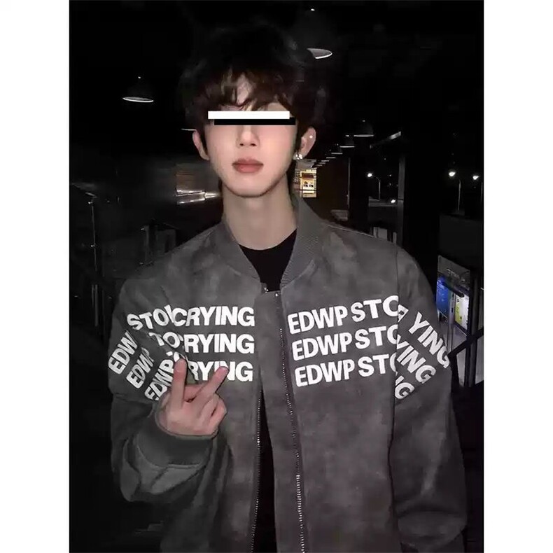 1506/Q7200/P61美式复古字母印花棒球服,女装职业装,星座1506