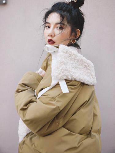 冬款牛角扣棉衣，女装棉衣/棉服，YOUER DENG