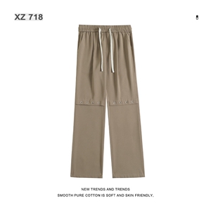 西裤垂坠感高级感痞帅解构拼接设计感直筒裤子X1990-特批45图片