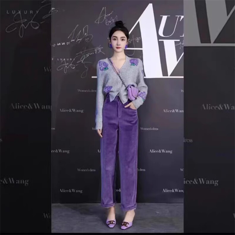 时尚潮流2025年秋季12针纯毛提花牡丹花开衫秋冬新款百搭气质,女装羊毛衫,百纯羊绒