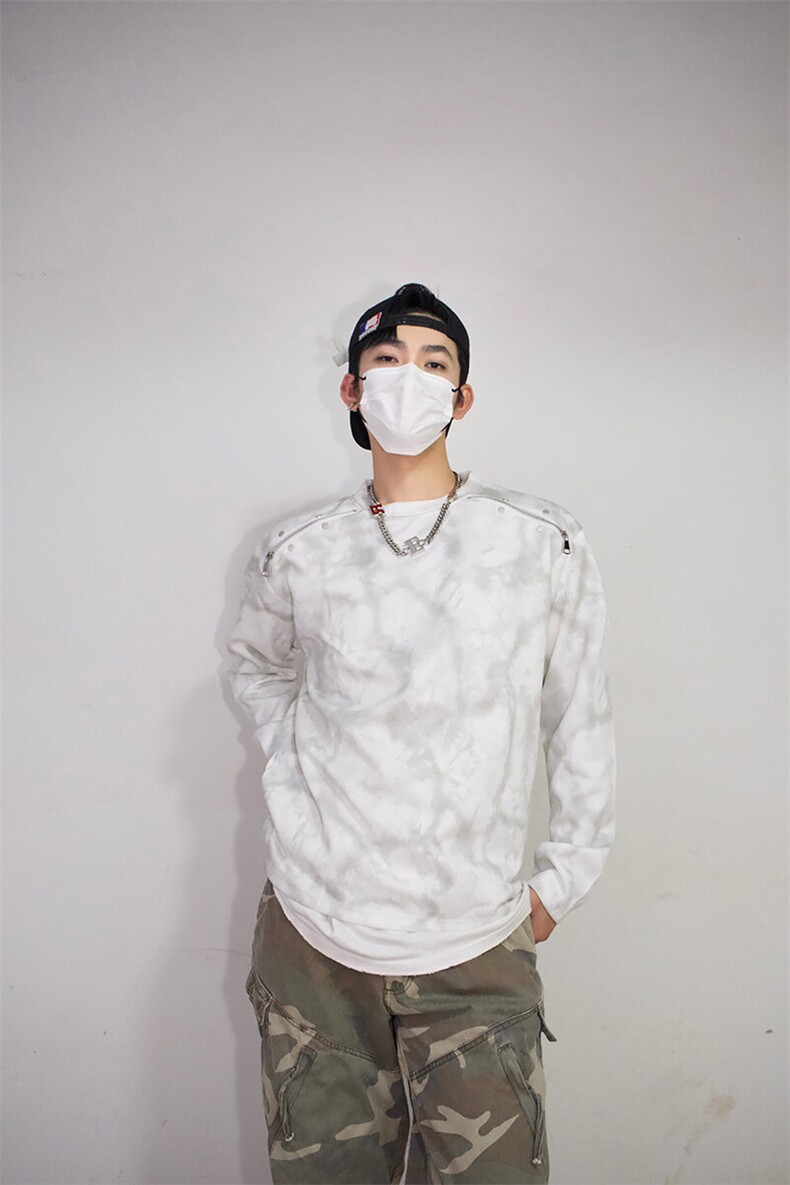 小红明星私服机车金属潮流打底春季新款设计新款内搭打底T恤P58,男装T恤,电商B319