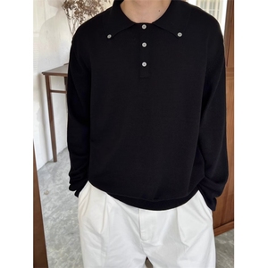 现货JY136-P50 潮牌港风长袖Polo衫男 网图图片