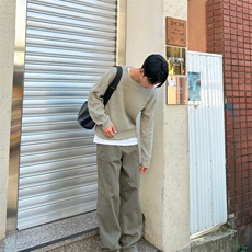 816B-MY017-P75韩风ins简约慵懒纯色毛衣cleanfit，男装针织衫/毛衣，星座816B
