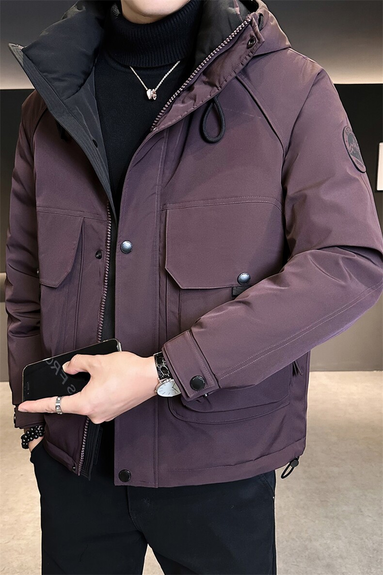 新标90鹅绒服2025年连帽机能潮流保暖羽绒服男YR6061-P270,男装羽绒服,电商D240-242