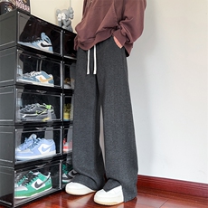 港风420g重磅人字纹毛呢开叉窄版宽松休闲裤男K5933-特P40控78，男装休闲裤，电商A001-1