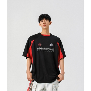 速干运动美式投篮街头印花球服大码M-5XL短袖T恤男DX78028P50控78图片