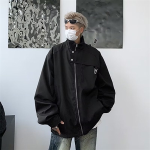 美式潮牌高街设计感小众外套男冬季情侣飞行服机能夹克W5422-P65图片