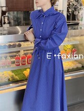 秋季新款收腰连衣裙，女装连衣裙，E.FAXIAN伊发现