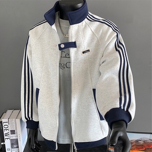420g-高品质-拼接条纹设计感外套男 cp122-特p49图片