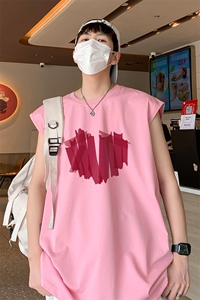 港风得物抖音直播品质男重磅纯棉250克无袖背心T恤T527P28控39图片