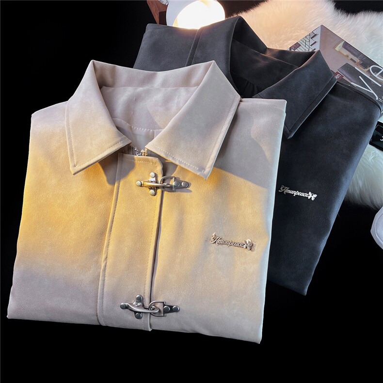 平铺港风夹克男大码M-5XL夹克男水洗雪花皮衣男JK8741P130控168，男装皮衣，星座227-7