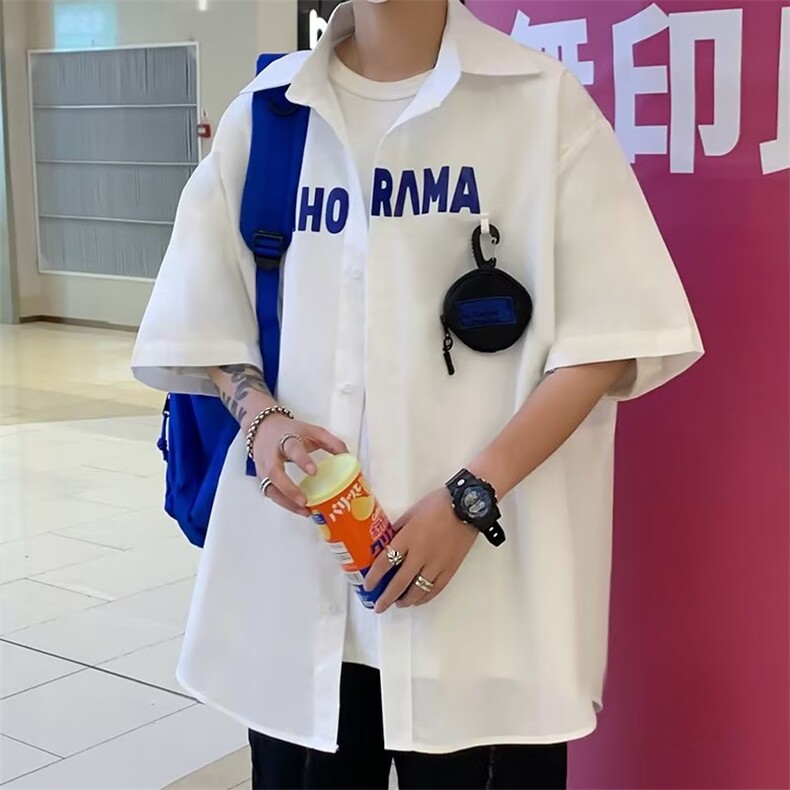 夏季标准潮潮流文艺百搭慵懒青春流行新款时尚五分C1505P33,男装衬衫,星座1116-2
