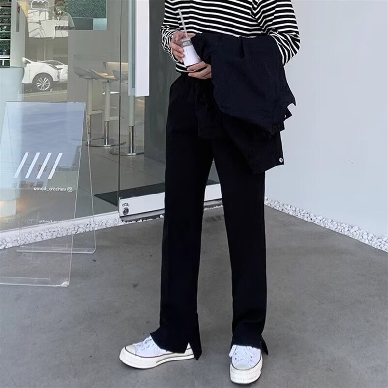 休闲裤男直筒宽松坠感开叉西裤XK22P42,男装休闲裤,星座1116-2