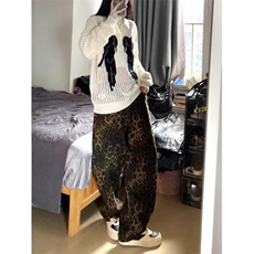 DT10-P52美式豹纹牛仔裤男女秋季新款2024长裤-网图档口大货，男装牛仔裤，星座603-2