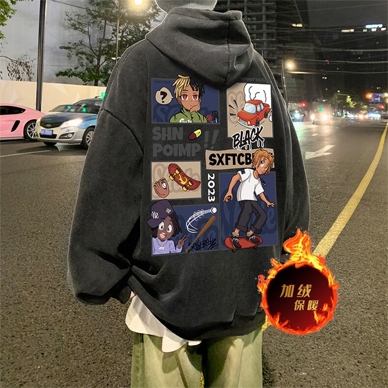 直播品质500克重磅美式做旧水洗卫衣SL1503-常规特P55加绒特P65,男装卫衣,电商A486