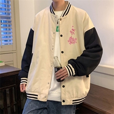 电商DSA028-JKC21P37P50新款印花棒球服外套港风休闲夹克，男装夹克，电商A028