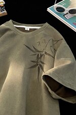 1竹竹高升烧花麂皮绒大码M-5XL短袖T恤JDT77787特P25块供抖音视频，男装T恤，星座226-2