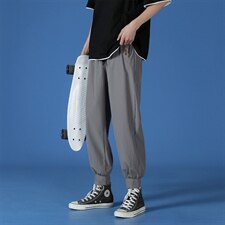 2021夏季休闲裤男宽松韩版长裤冰丝速干空调九分裤DK06P30，男装休闲裤，电商A086