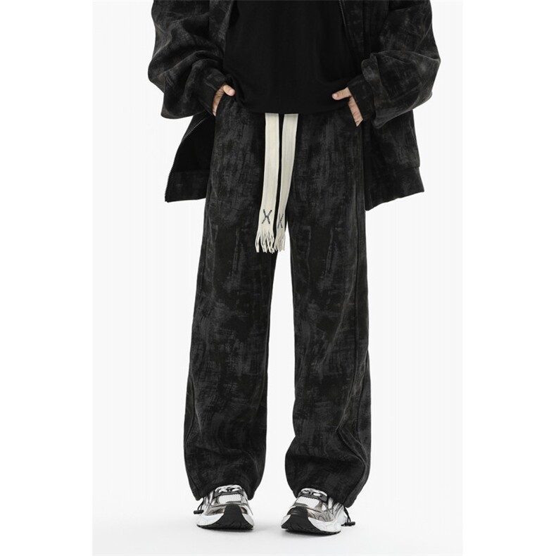 8XL-M超大码加绒加厚保暖扎染休闲套装TZ104-P98控118图片