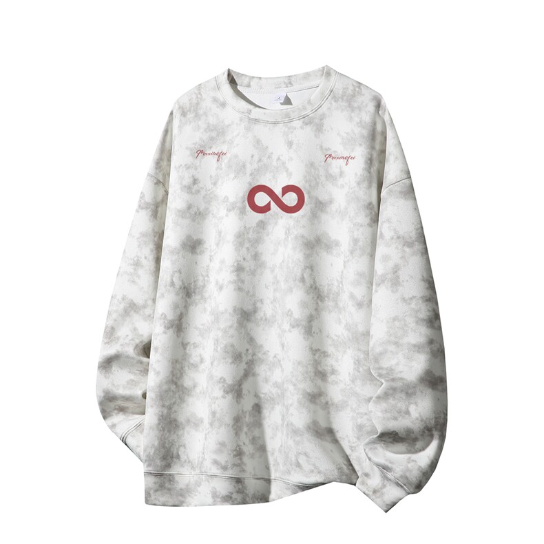 得物供货、重磅420克现货麂皮绒扎染卫衣HD019-1-LY25119ZR-P35，男装卫衣，电商019-1