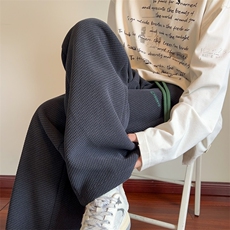 2025秋冬刺绣直筒裤子宽松阔腿百搭休闲裤*CK2586*P40，男装休闲裤，星座511-1