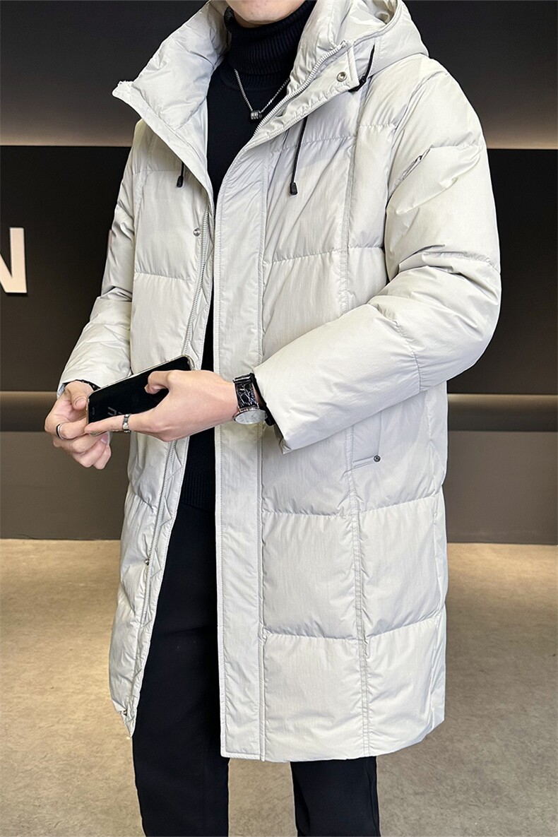 标50白鸭绒中长款羽绒服男连帽加厚冬季外套B317-7656-P275,男装羽绒服,电商B317