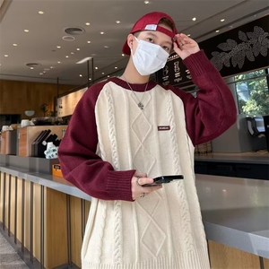 B299 P48秋冬新款男女同款宽松毛衣外套男装上衣图片