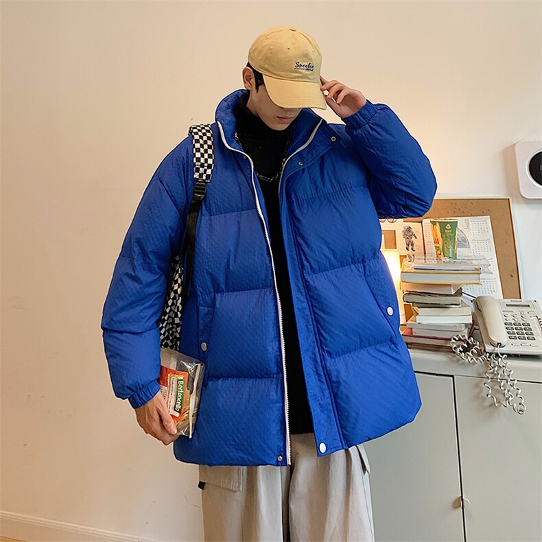 新款男百搭设计感港风纯色情侣棉衣M067-P95控158,男装棉衣,星座717